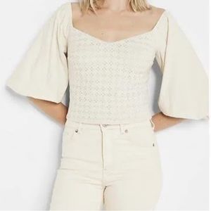 🦢 Express Eyelet Puff Sleeve Top 🦢